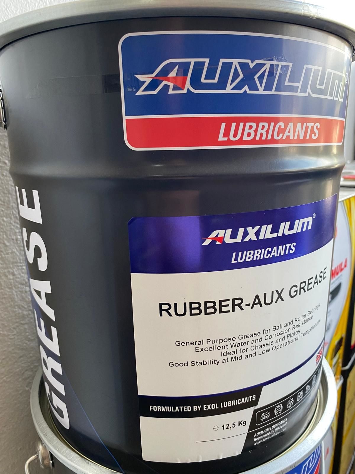 Auxilium Rubber-Aux Grease Teneke Kauçuklu Gres Yağı 12,5Kg