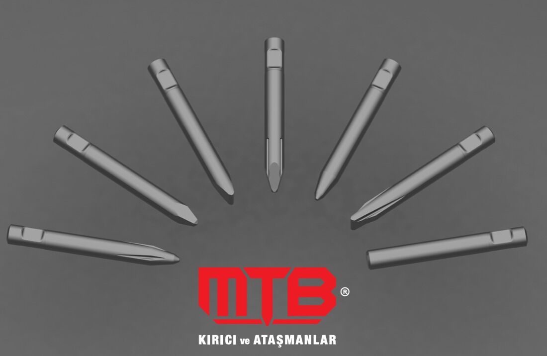 MTB (Türkiye): MTB 15, 25, 35, 45, 55, 70, 85, 100, 120, 140, 160, 200, 255, 300, 400. FINE Breaker: F20, F35, F45, F65, F75, F100, F120, F150. SOOSAN: SB30, SB43, SB45, SB81, SB121, SB151, SB200. Rammer: 555, 777, 999, 1533, 2155, 2577, 3288, 4099, 5011.